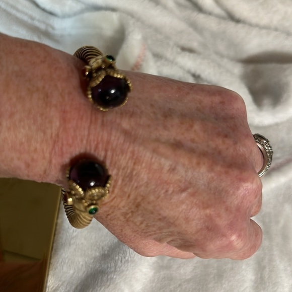 18k gold plated stainless steel twisted cable bracelet   New - Picture 5 of 5